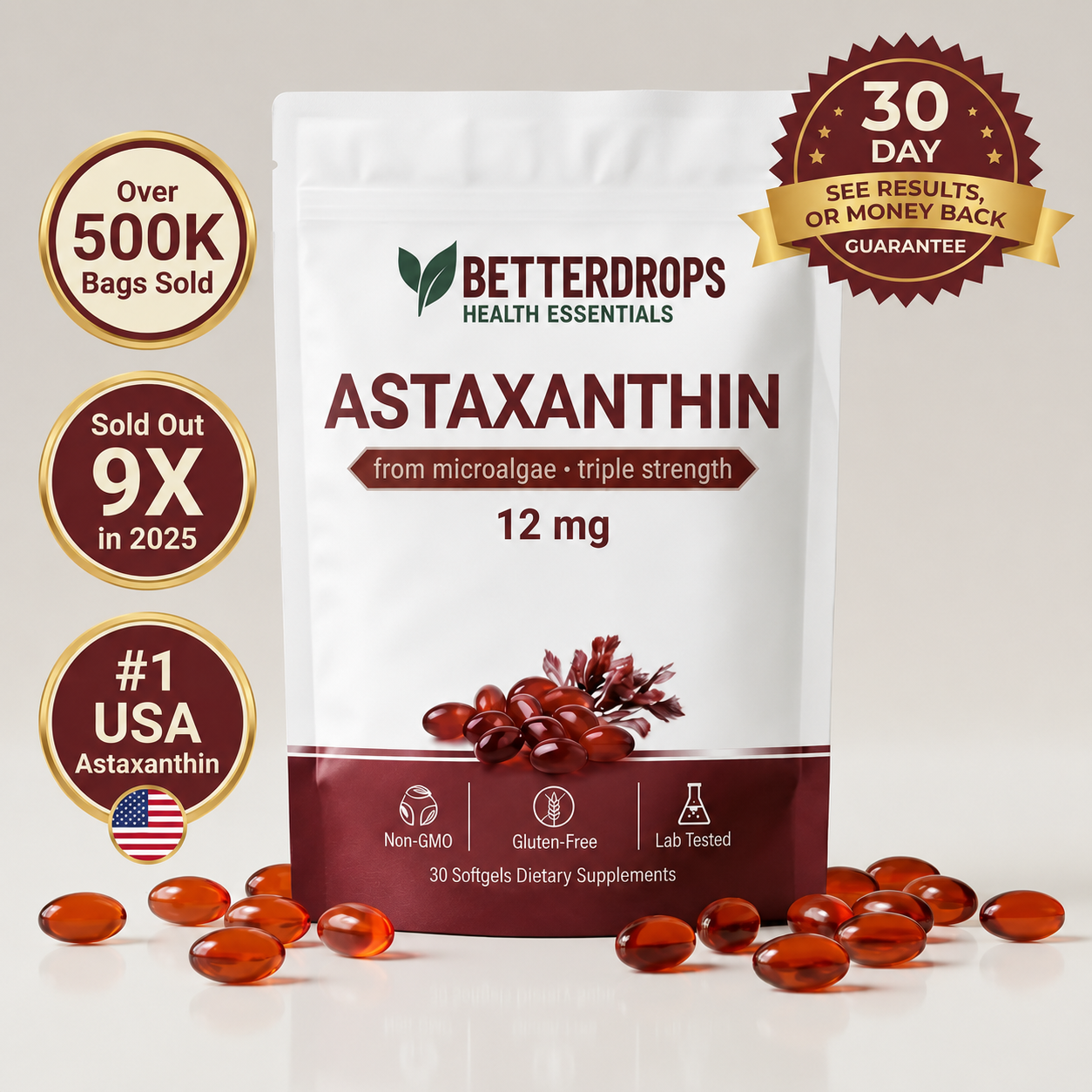 Astaxanthin 12mg Softgels