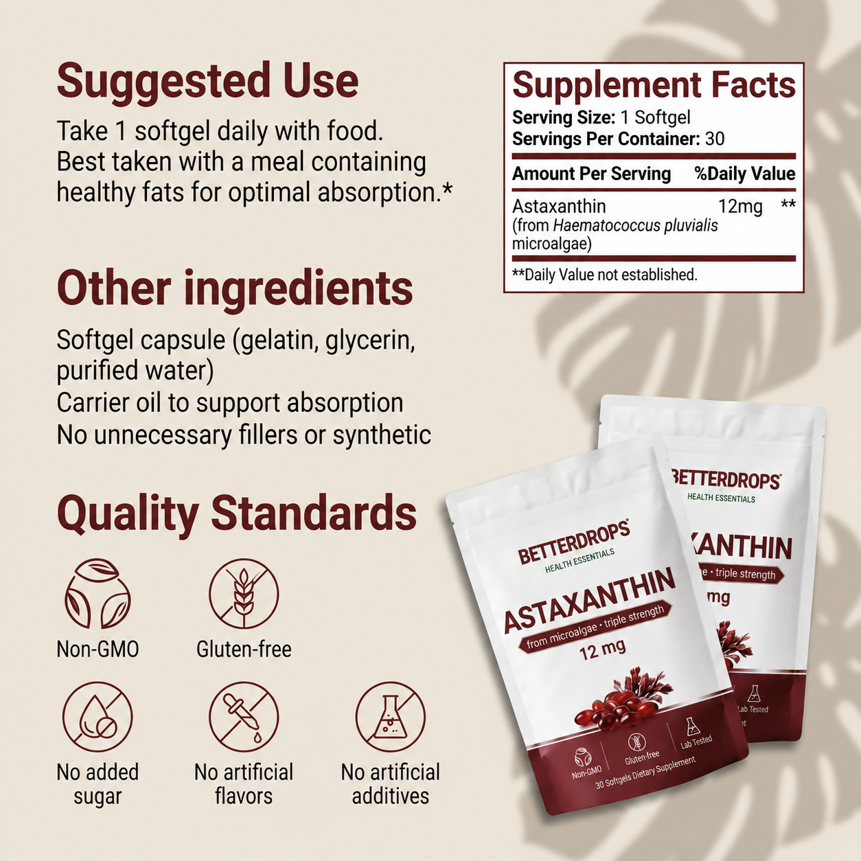 Astaxanthin 12mg Softgels